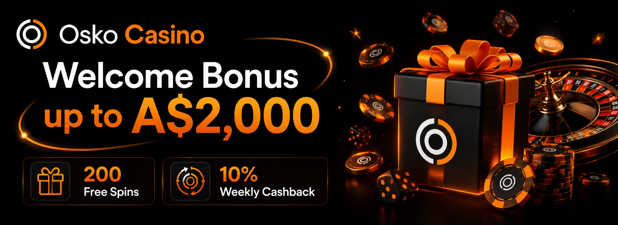 Osko Casino welcome package banner